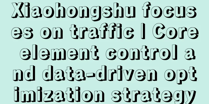 Xiaohongshu focuses on traffic | Core element control and data-driven optimization strategy