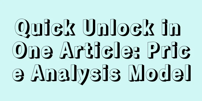 Quick Unlock in One Article: Price Analysis Model