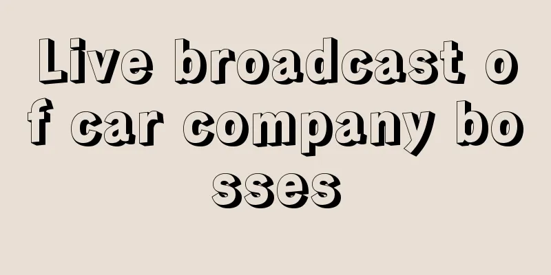 Live broadcast of car company bosses