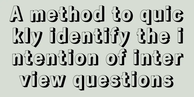 A method to quickly identify the intention of interview questions