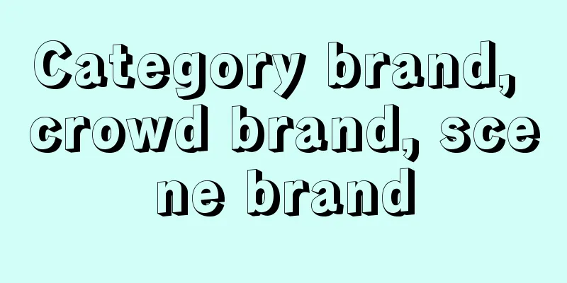 Category brand, crowd brand, scene brand