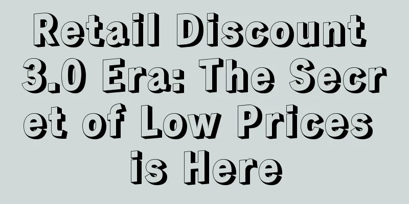 Retail Discount 3.0 Era: The Secret of Low Prices is Here