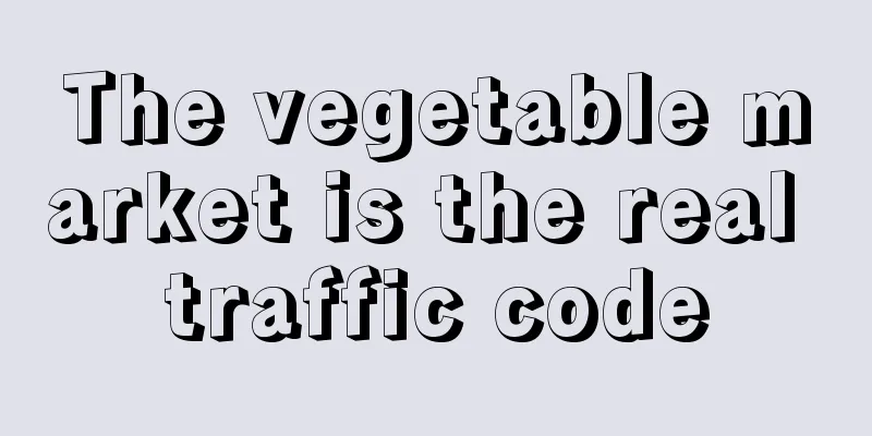 The vegetable market is the real traffic code