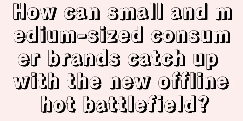 How can small and medium-sized consumer brands catch up with the new offline hot battlefield?