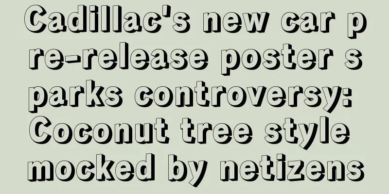 Cadillac's new car pre-release poster sparks controversy: Coconut tree style mocked by netizens