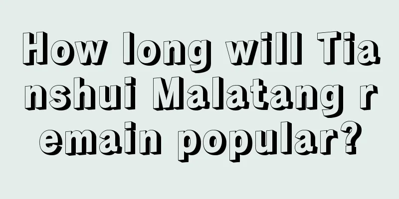 How long will Tianshui Malatang remain popular?
