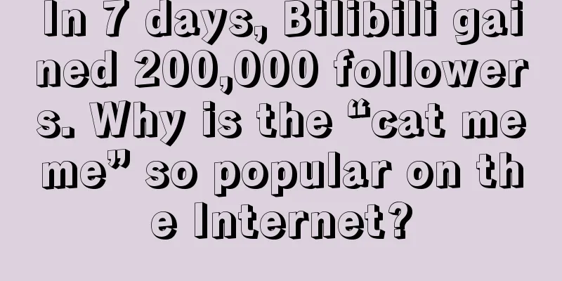 In 7 days, Bilibili gained 200,000 followers. Why is the “cat meme” so popular on the Internet?