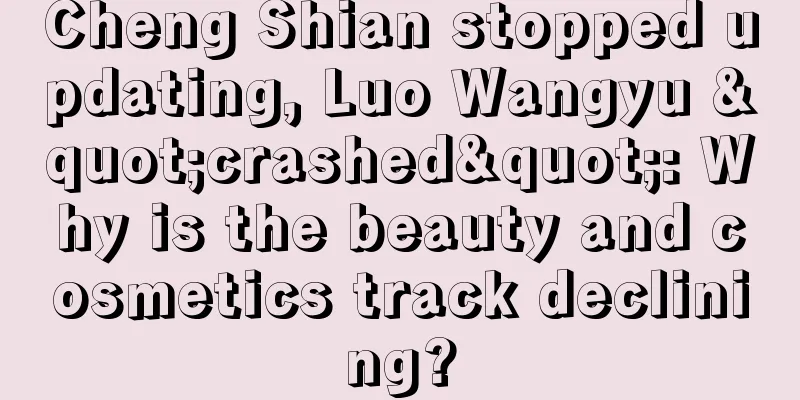 Cheng Shian stopped updating, Luo Wangyu "crashed": Why is the beauty and cosmetics track declining?