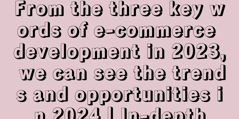 From the three key words of e-commerce development in 2023, we can see the trends and opportunities in 2024丨In-depth