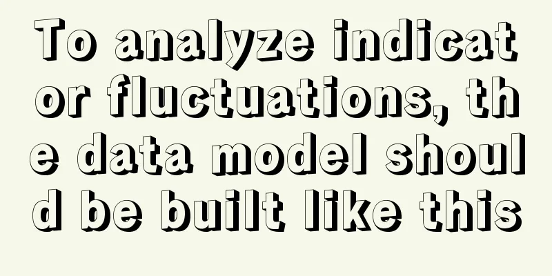 To analyze indicator fluctuations, the data model should be built like this
