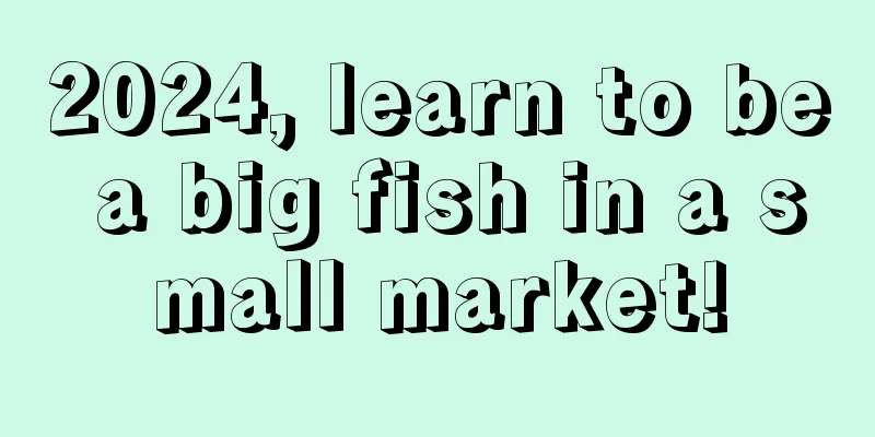 2024, learn to be a big fish in a small market!