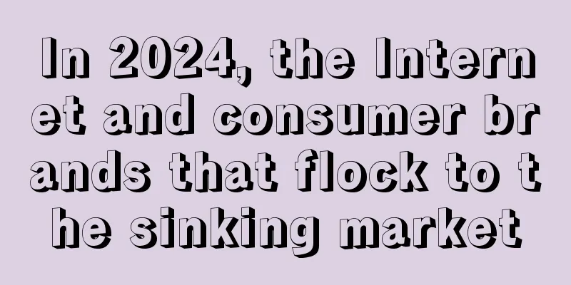 In 2024, the Internet and consumer brands that flock to the sinking market