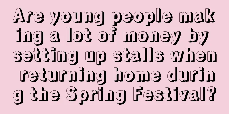 Are young people making a lot of money by setting up stalls when returning home during the Spring Festival?