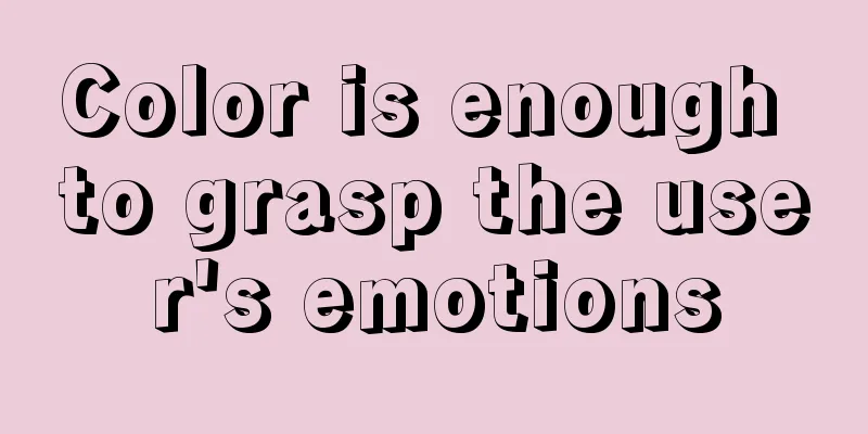Color is enough to grasp the user's emotions