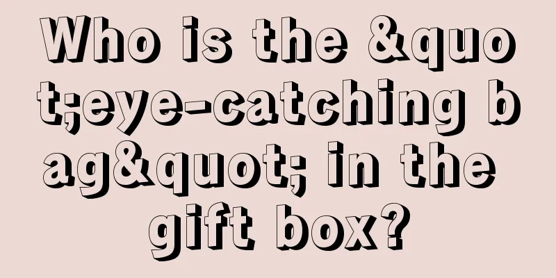 Who is the "eye-catching bag" in the gift box?