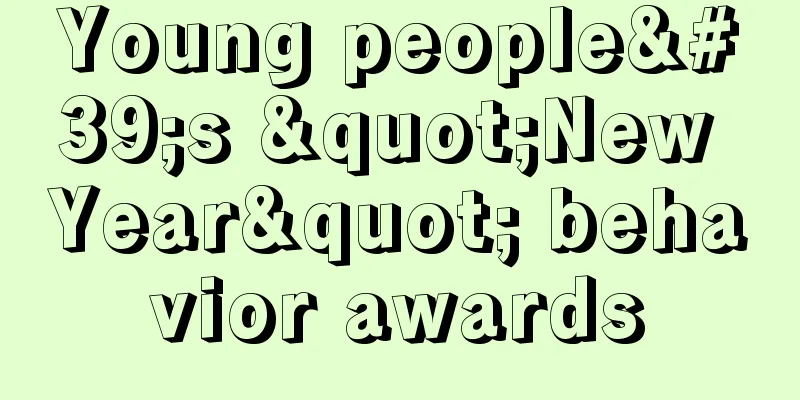 Young people's "New Year" behavior awards