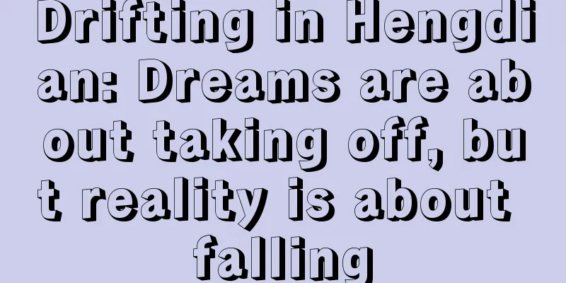 Drifting in Hengdian: Dreams are about taking off, but reality is about falling