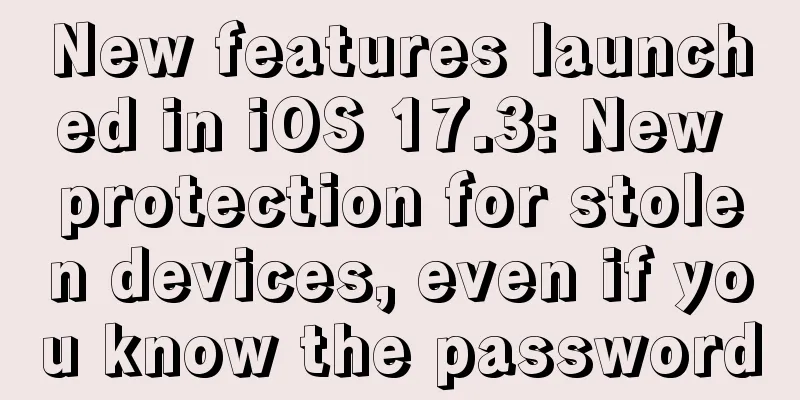 New features launched in iOS 17.3: New protection for stolen devices, even if you know the password