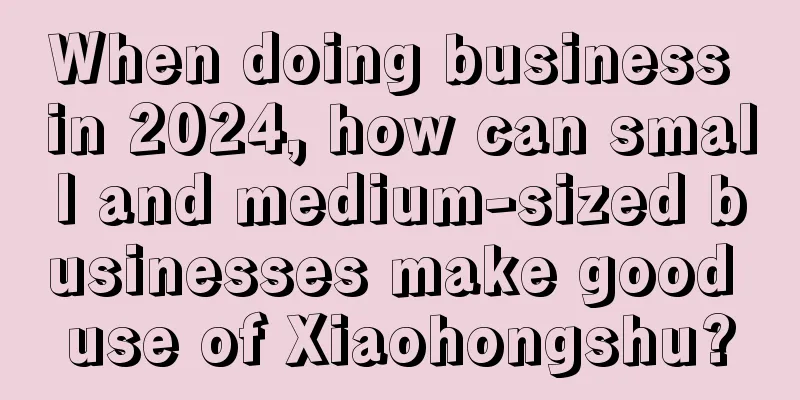 When doing business in 2024, how can small and medium-sized businesses make good use of Xiaohongshu?
