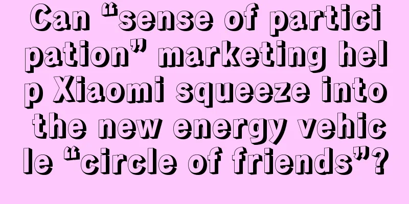 Can “sense of participation” marketing help Xiaomi squeeze into the new energy vehicle “circle of friends”?