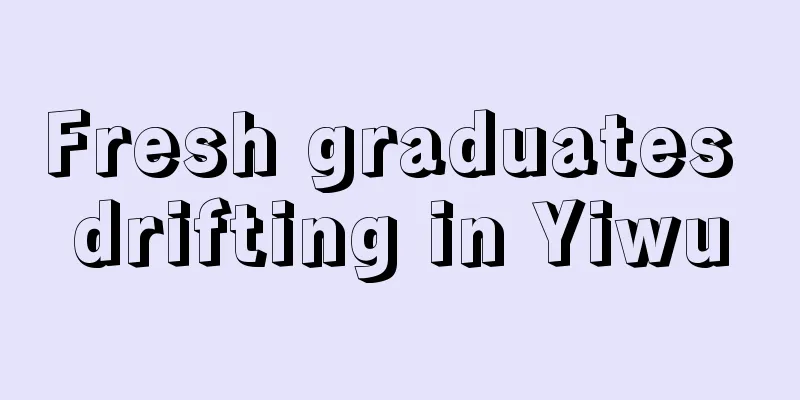 Fresh graduates drifting in Yiwu