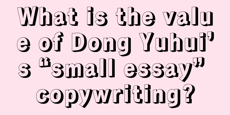 What is the value of Dong Yuhui’s “small essay” copywriting?