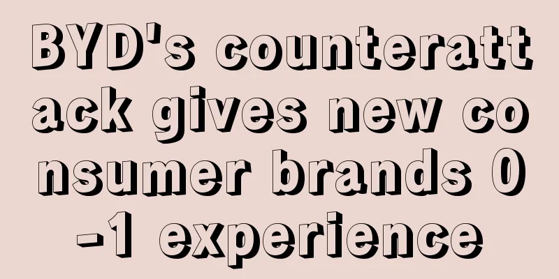 BYD's counterattack gives new consumer brands 0-1 experience