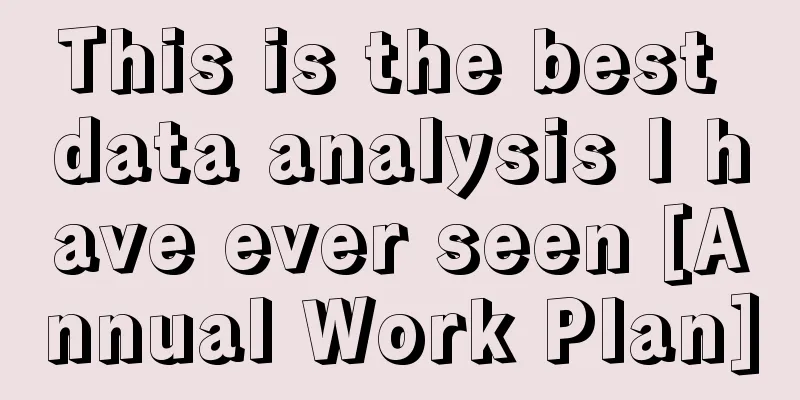 This is the best data analysis I have ever seen [Annual Work Plan]