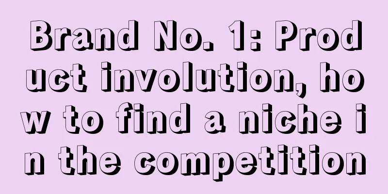 Brand No. 1: Product involution, how to find a niche in the competition