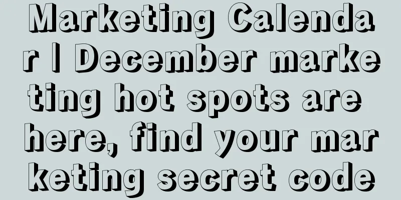 Marketing Calendar | December marketing hot spots are here, find your marketing secret code