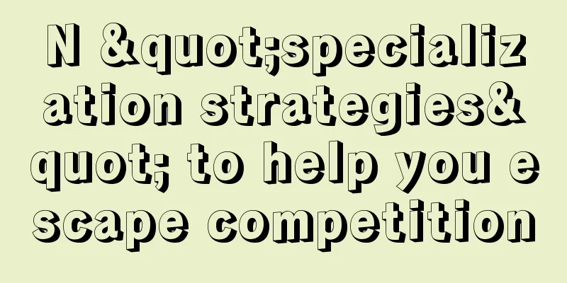 N "specialization strategies" to help you escape competition