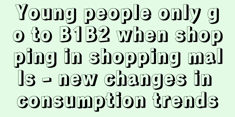 Young people only go to B1B2 when shopping in shopping malls - new changes in consumption trends