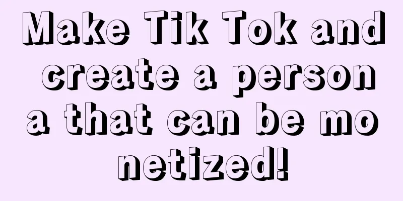 Make Tik Tok and create a persona that can be monetized!