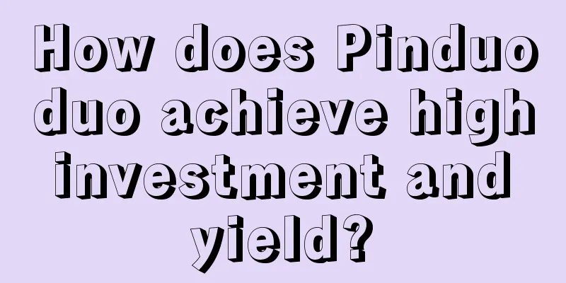 How does Pinduoduo achieve high investment and yield?