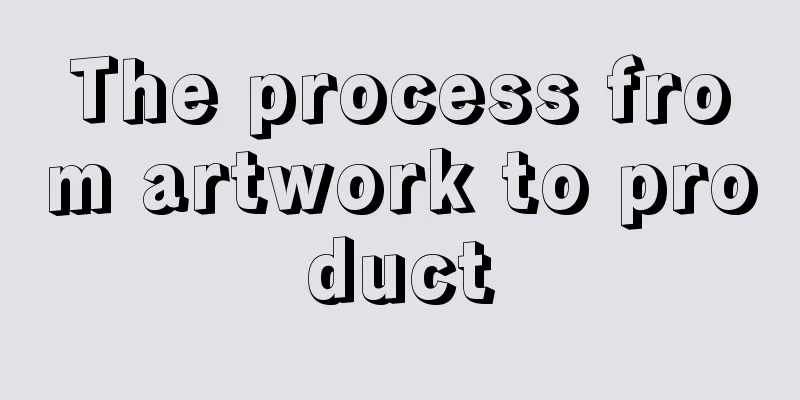 The process from artwork to product