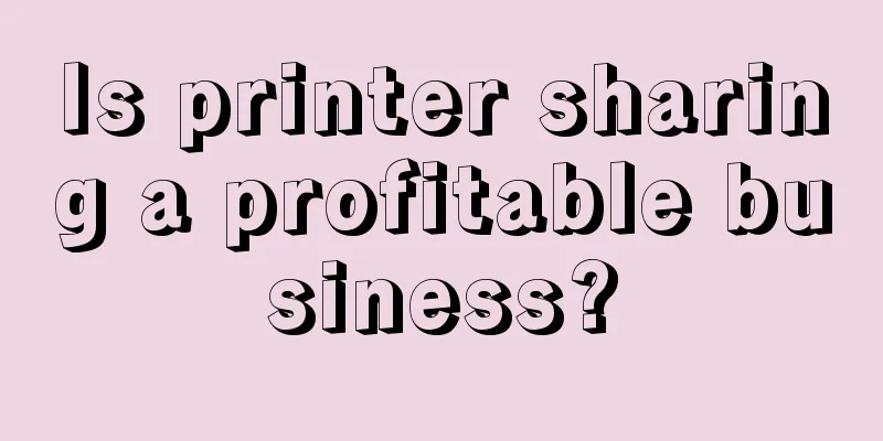 Is printer sharing a profitable business?