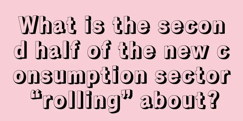 What is the second half of the new consumption sector “rolling” about?