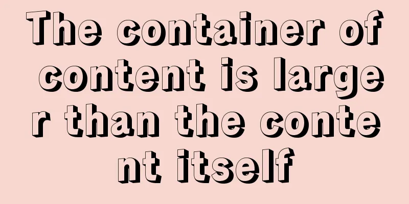 The container of content is larger than the content itself
