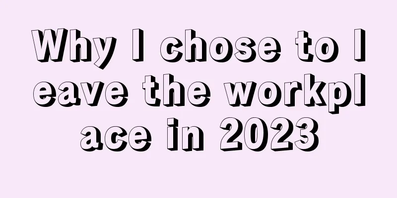 Why I chose to leave the workplace in 2023