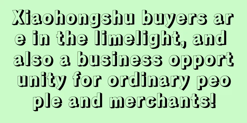 Xiaohongshu buyers are in the limelight, and also a business opportunity for ordinary people and merchants!