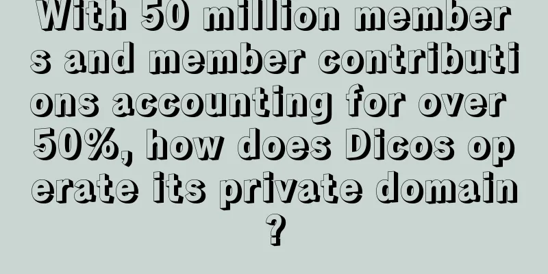 With 50 million members and member contributions accounting for over 50%, how does Dicos operate its private domain?