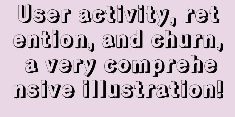 User activity, retention, and churn, a very comprehensive illustration!