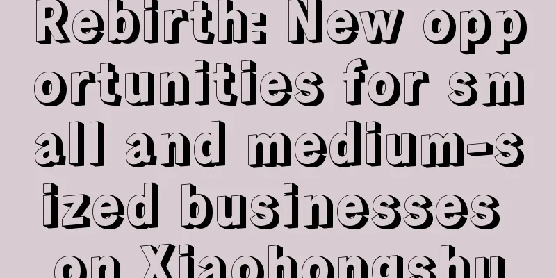 Rebirth: New opportunities for small and medium-sized businesses on Xiaohongshu