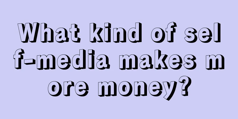 What kind of self-media makes more money?