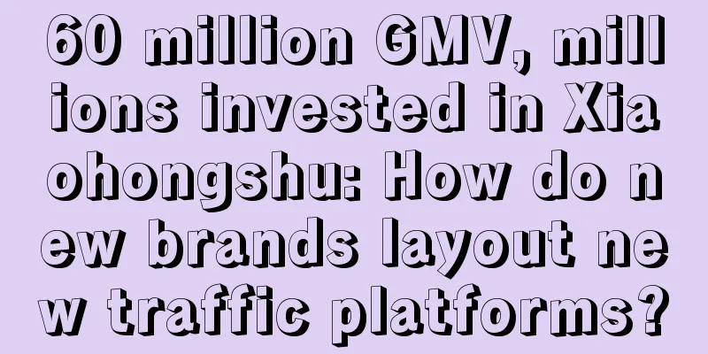60 million GMV, millions invested in Xiaohongshu: How do new brands layout new traffic platforms?