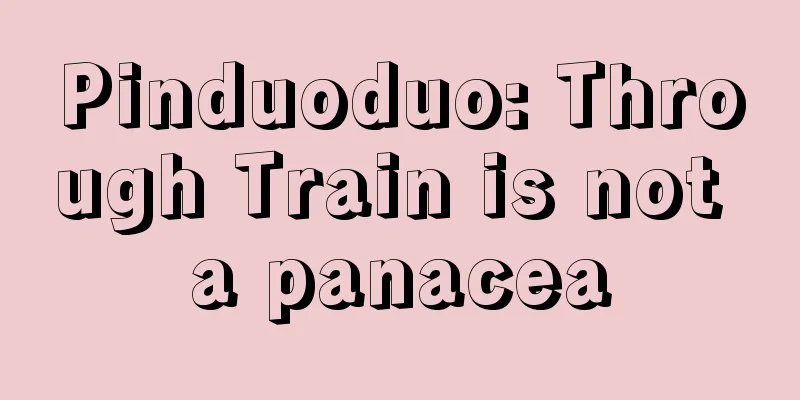 Pinduoduo: Through Train is not a panacea