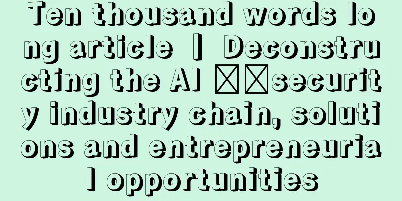 Ten thousand words long article 丨 Deconstructing the AI ​​security industry chain, solutions and entrepreneurial opportunities