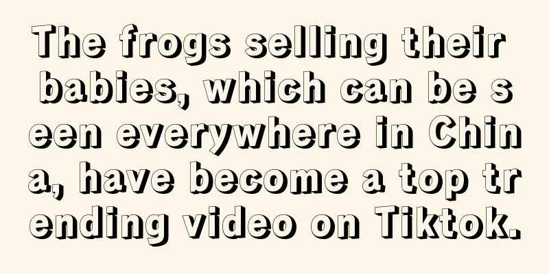 The frogs selling their babies, which can be seen everywhere in China, have become a top trending video on Tiktok.
