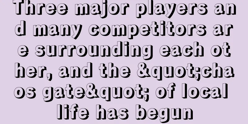 Three major players and many competitors are surrounding each other, and the "chaos gate" of local life has begun