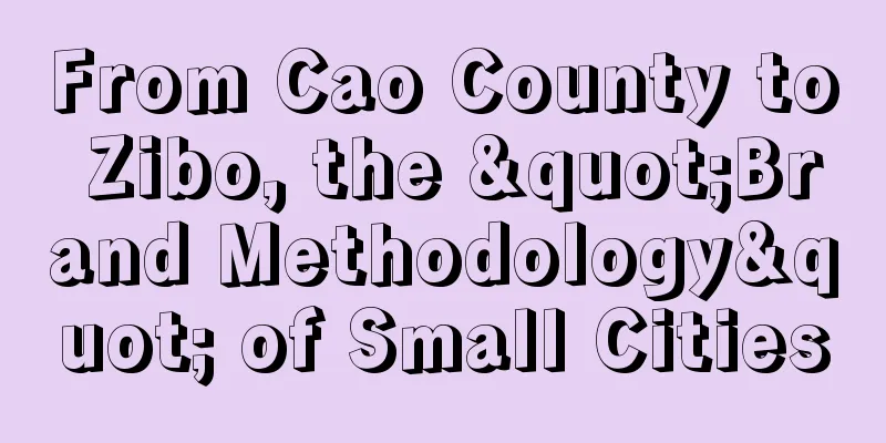 From Cao County to Zibo, the "Brand Methodology" of Small Cities